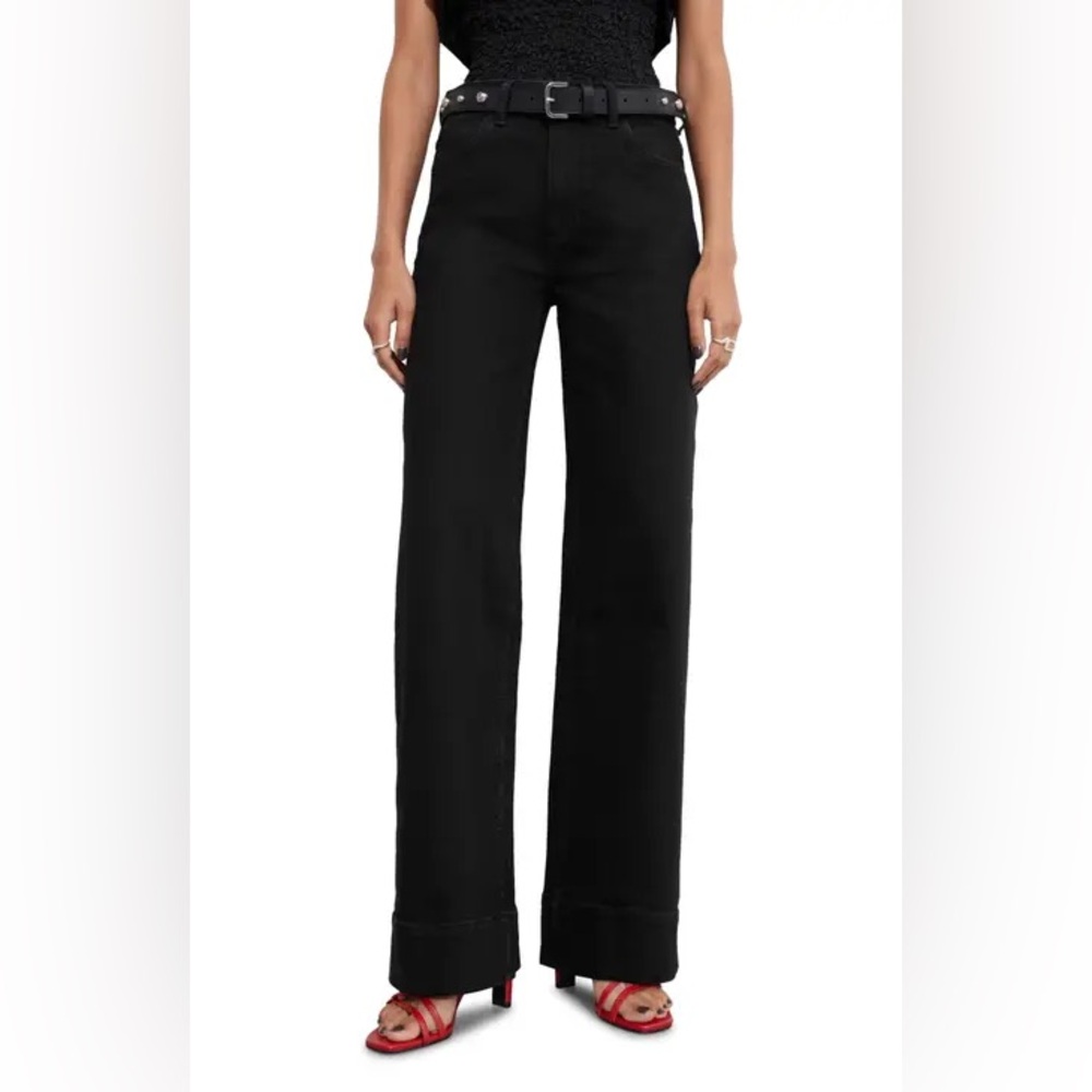 & OTHER STORIES Wide Leg Black Pants Women’s Size 6